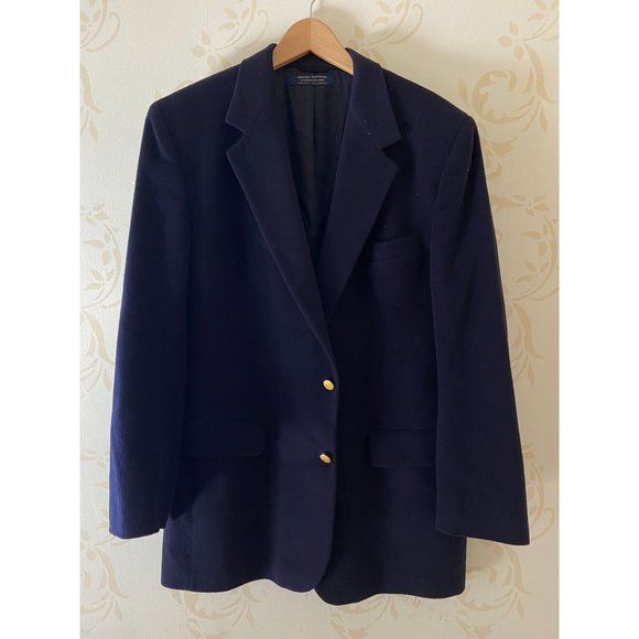 Men's 42 LG Brooks Brothers 100% Cashmere Black Bl
